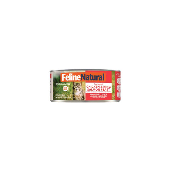 Feline Natural New Zealand Chicken & King Salmon Feast Wet Cat Food Can