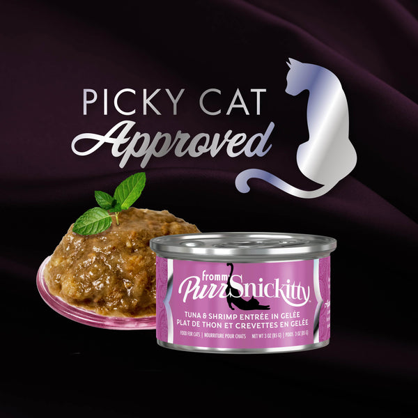 Fromm PurrSnickitty Tuna & Shrimp Entree in Gelee Wet Cat Food Can