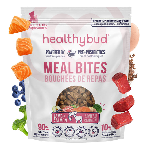 Healthybud Lamb + Salmon Meal Bites Freeze-Dried Dog Food
