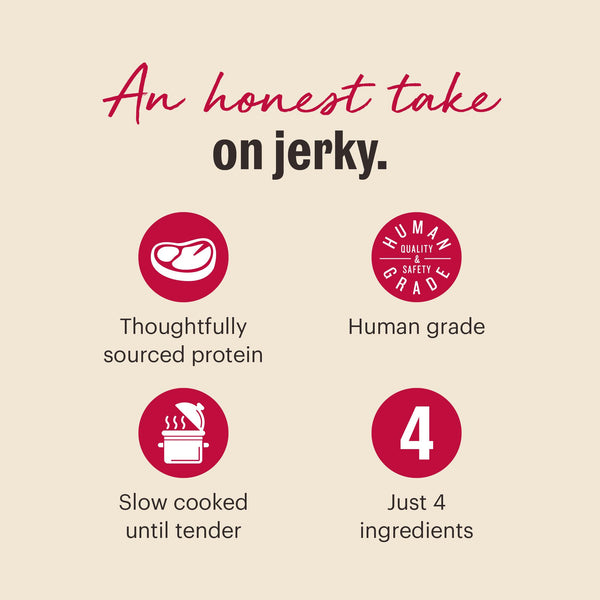 The Honest Kitchen Slow Cooked Beef Jerky Dog Treats