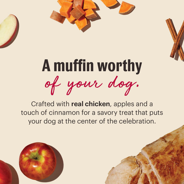 The Honest Kitchen Muffin Mix Chicken, Apples & Cinnamon Dog Treats