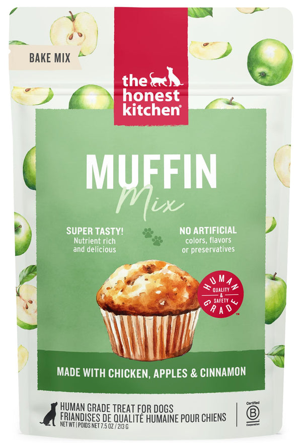 The Honest Kitchen Muffin Mix Chicken, Apples & Cinnamon Dog Treats