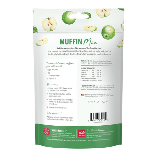 The Honest Kitchen Muffin Mix Chicken, Apples & Cinnamon Dog Treats