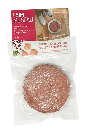 Faim Museau Chicken & Cranberry Frozen Dog Food