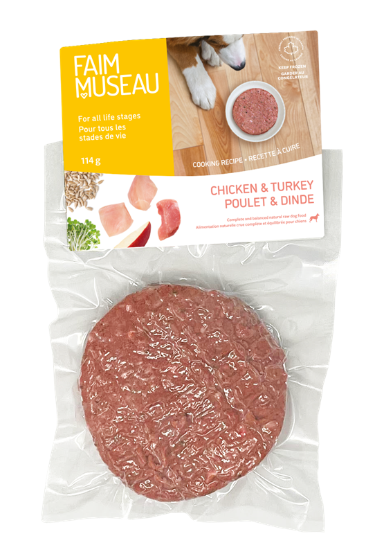 Faim Museau Chicken & Turkey Frozen Dog Food