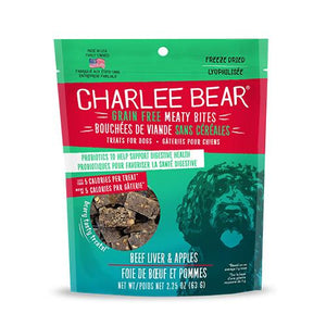 Charlee Bear Meaty Bites Beef Liver & Apples Freeze-Dried Dog Treats (CA)