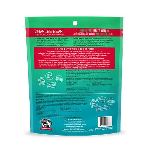Charlee Bear Meaty Bites Beef Liver & Apples Freeze-Dried Dog Treats (CA)