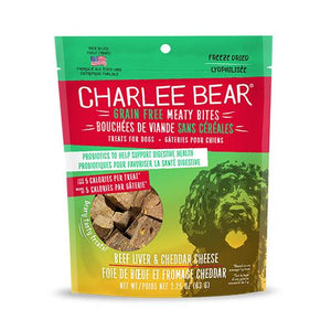 Charlee Bear Meaty Bites Beef Liver & Cheddar Cheese Freeze-Dried Dog Treats (CA)