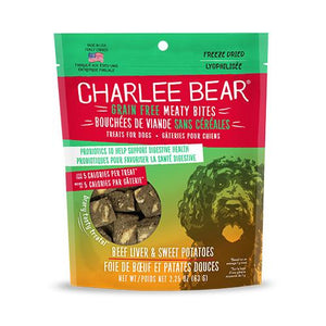 Charlee Bear Meaty Bites Beef Liver & Sweet Potatoes Freeze-Dried Dog Treats (CA)