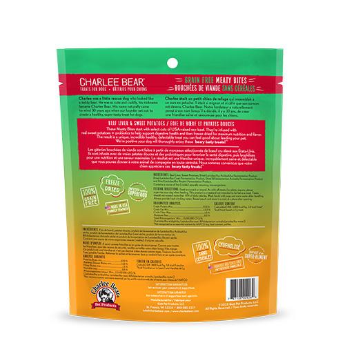 Charlee Bear Meaty Bites Beef Liver & Sweet Potatoes Freeze-Dried Dog Treats (CA)