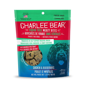 Charlee Bear Meaty Bites Chicken & Blueberries Freeze-Dried Dog Treats (CA)