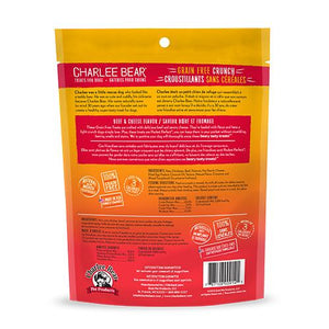 Charlee Bear Crunch Beef & Cheese Grain-Free Dog Treats (CA)