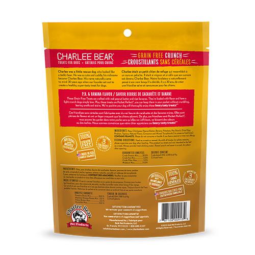 Charlee Bear Crunch P.B. & Banana Grain-Free Dog Treats (CA)