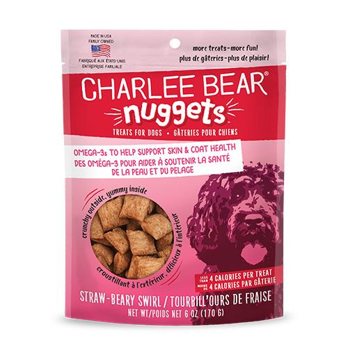 Charlee Bear Nuggets Straw-Beary Swirl Dog Treats (CA)
