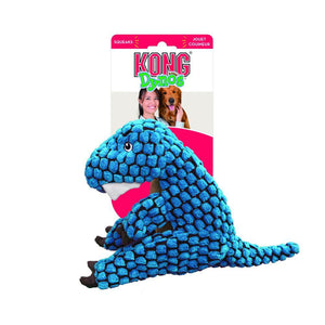 KONG Dynos T-Rex Dog Toy, Blue
