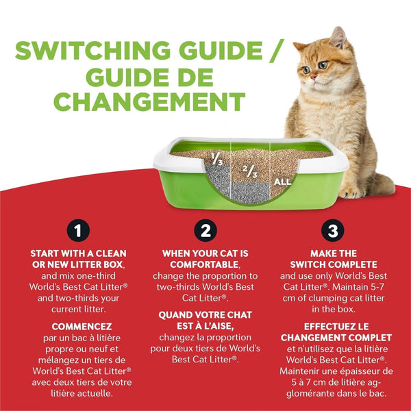 World's Best Multiple Cat Unscented Clumping Cat Litter