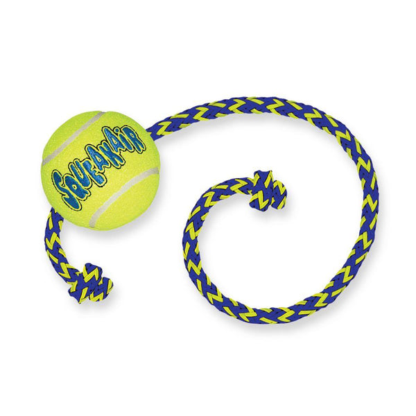 KONG SqueakAir Ball avec jouet en corde pour chien Taille M