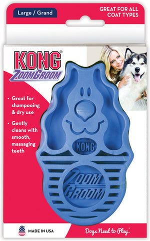 KONG Dog ZoomGroom Brosse multi-usages, Boysenberry