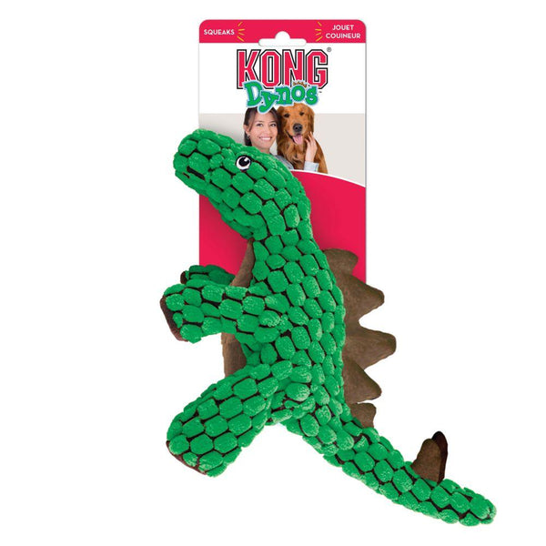 KONG Dynos Stegosaurus Dog Toy, Green