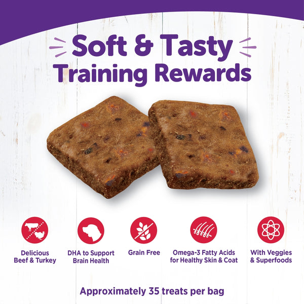Wellness Sans céréales The Rewarding Life Friandises molles et moelleuses pour chiens au bœuf et à la dinde, 6 oz
