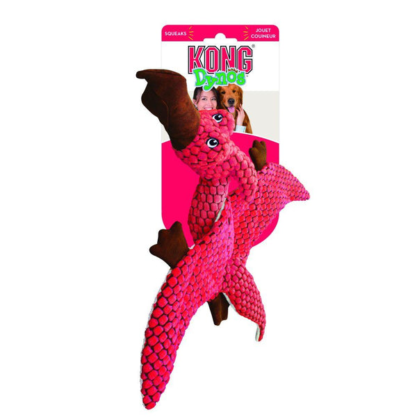 KONG Dynos Ptérodactyle Jouet pour Chien Corail