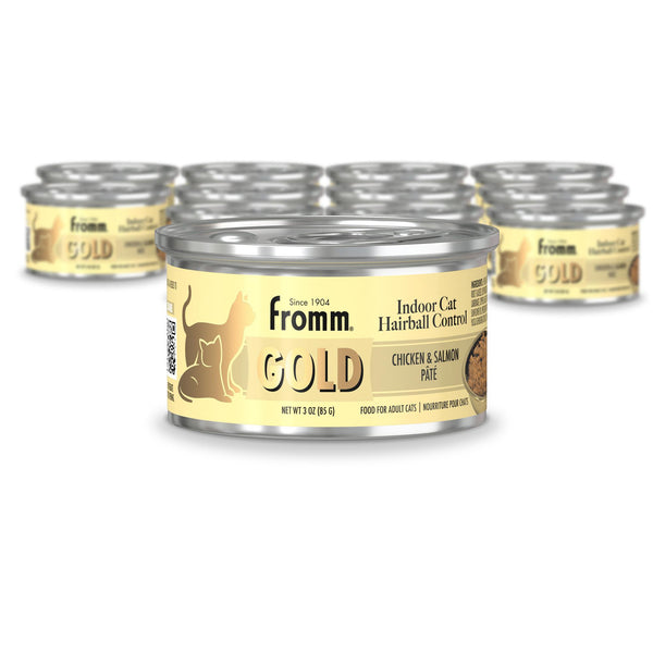 Gold Indoor Cat Hairball Control Chicken & Salmon Pâté Wet Cat Food