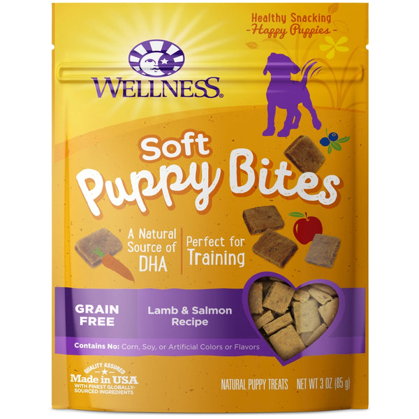 Wellness Friandises molles sans céréales pour chiots Agneau & Saumon, 3 oz