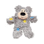 KONG Softies Patchwork Bear Cat Toy, Color Varies