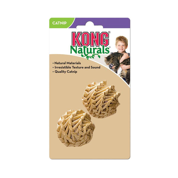 Jouet pour chat boule de paille KONG Naturals, paq. de 2