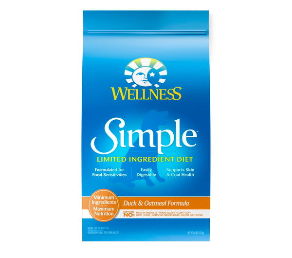 Wellness Simple Formule à ingrédients limités Canard et Flocons d’avoine Croquettes pour chien