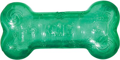 KONG Squeezz Crackle Bone for Dogs, Color Varies