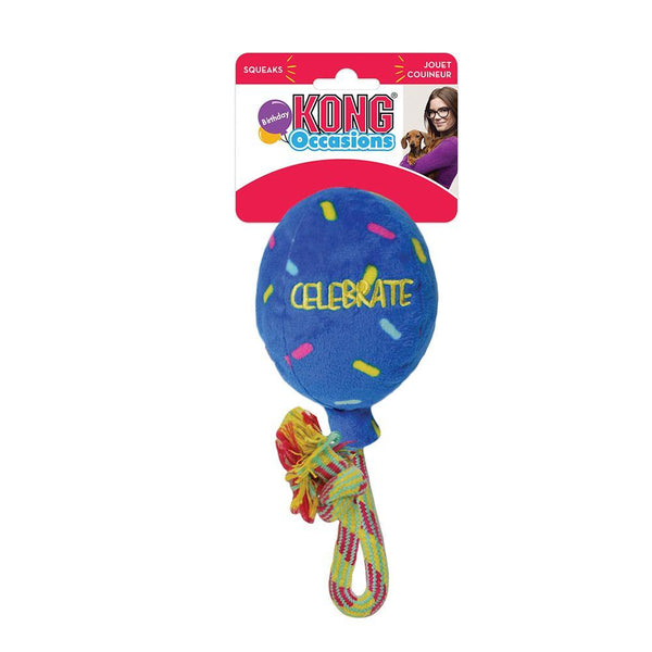 KONG Occasions Anniversaire Ballon Jouet pour Chien, Bleu