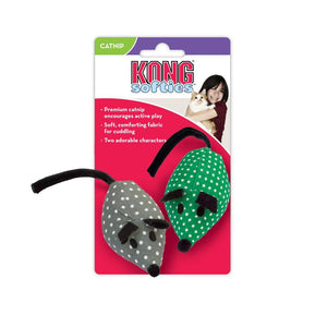 KONG Softies Mice Cat Toy, Color Varies, 2 pk