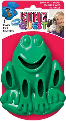 KONG Quest Critters Frog Dog Toy