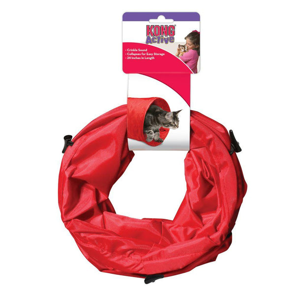 KONG Play Spaces Tunnel Cat Toy, Red