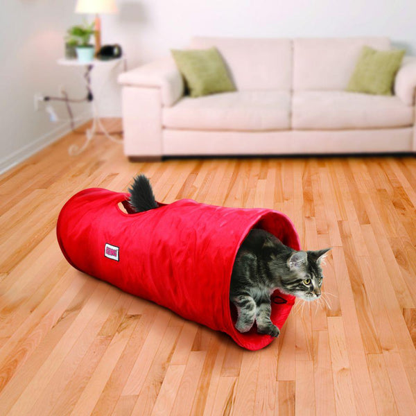 KONG Play Spaces Tunnel Cat Toy, Red