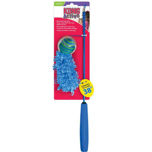 KONG Fishing Pole Teaser Cat Toy, Color Varies