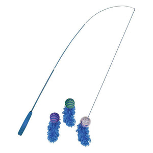 KONG Fishing Pole Teaser Cat Toy, Color Varies