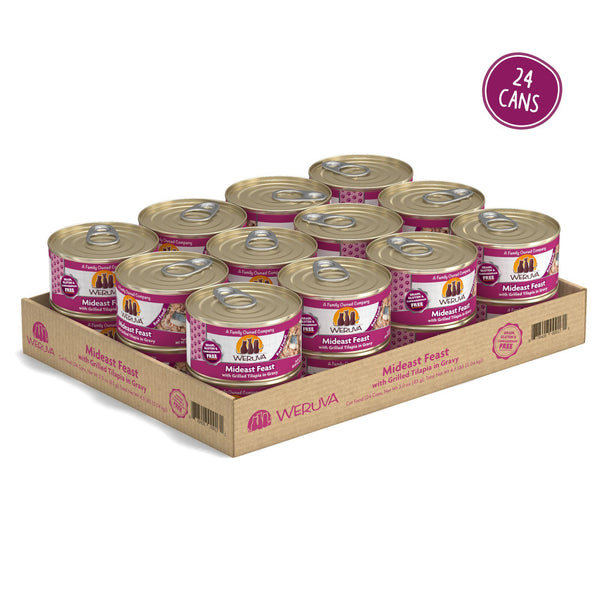 Weruva Classic Cat Mideast Feast with Grilled Tilapia in Gravy Wet Cat Food Can