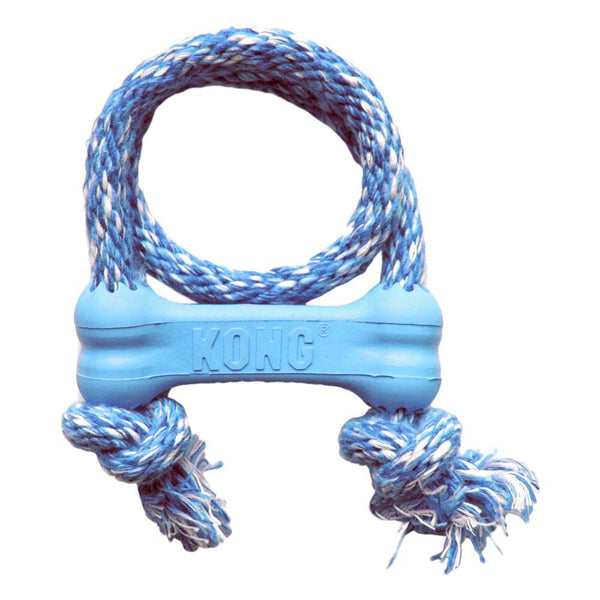 KONG Puppy Goodie Bone with Rope Dog Toy, Color Varies, X-Small