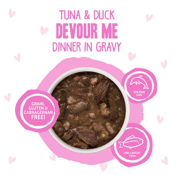 BFF OMG GRAVY Tuna & Duck Devour Me Dinner in Gravy Wet Cat Food Pouch