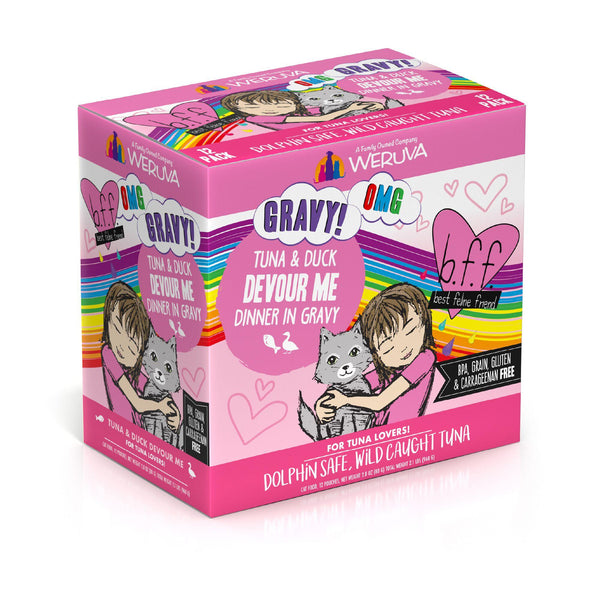 BFF OMG GRAVY Tuna & Duck Devour Me Dinner in Gravy Wet Cat Food Pouch