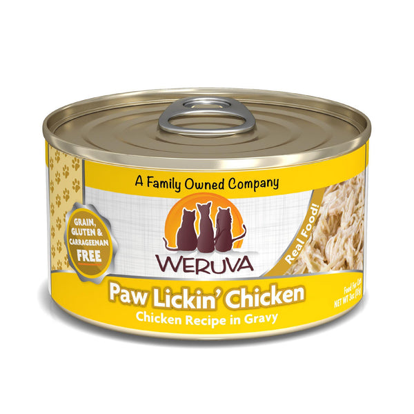 Weruva Classic Cat Paw Lickin' Chicken Chicken Recipe in Gravy Wet Cat Food Can