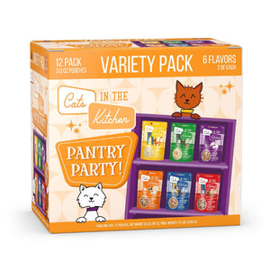Cats in the Kitchen Pantry Party! Variety Pack Wet Cat Food Pouch, 3-oz, 12-pk