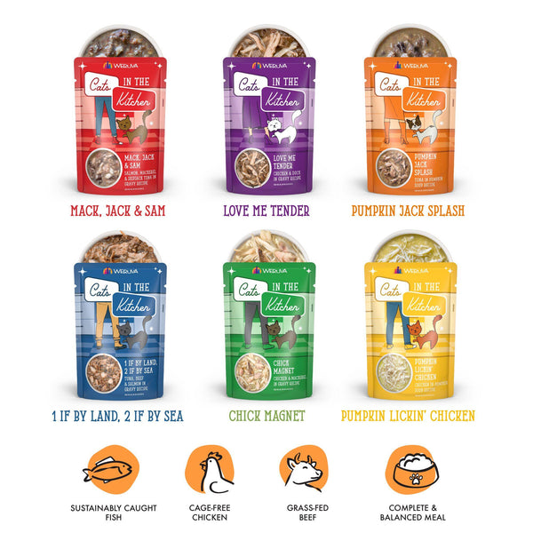 Cats in the Kitchen Pantry Party ! Lot varié de sachets de nourriture humide pour chats, 3 oz, 12 unités