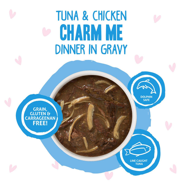 BFF OMG GRAVY Tuna & Chicken Charm Me Dinner in Gravy Wet Cat Food Pouch