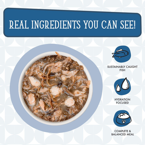 Cats in the Kitchen 1 If By Land, 2 If By Sea Tuna, Beef & Salmon in Gravy Wet Cat Food Pouch