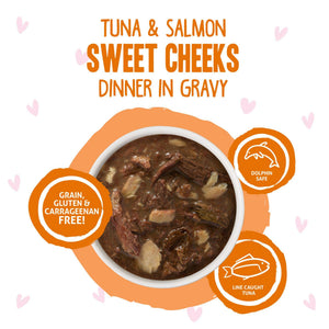 BFF OMG GRAVY Tuna & Salmon Sweet Cheeks Dinner in Gravy Wet Cat Food Pouch