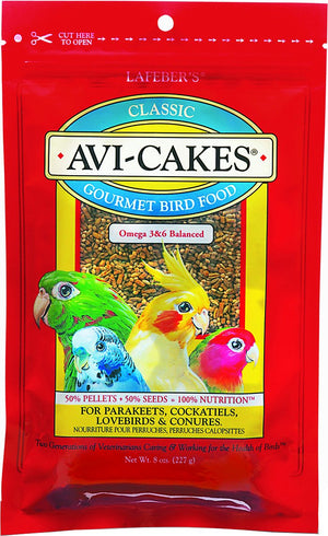 Lafeber Classic Avi-Cakes Small Bird Food, 8-oz