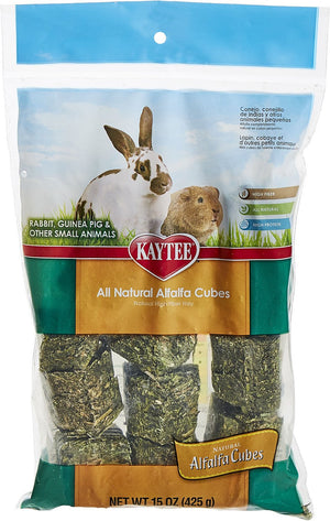 Kaytee Alfalfa Cubes Small Animal Food, 15-oz
